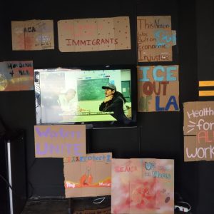 Still from video instalation - Alpine Park interviews