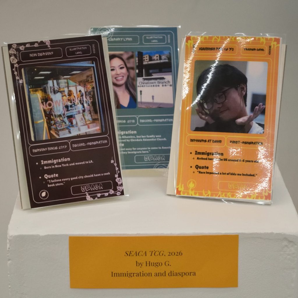 Image of art display - trading cards